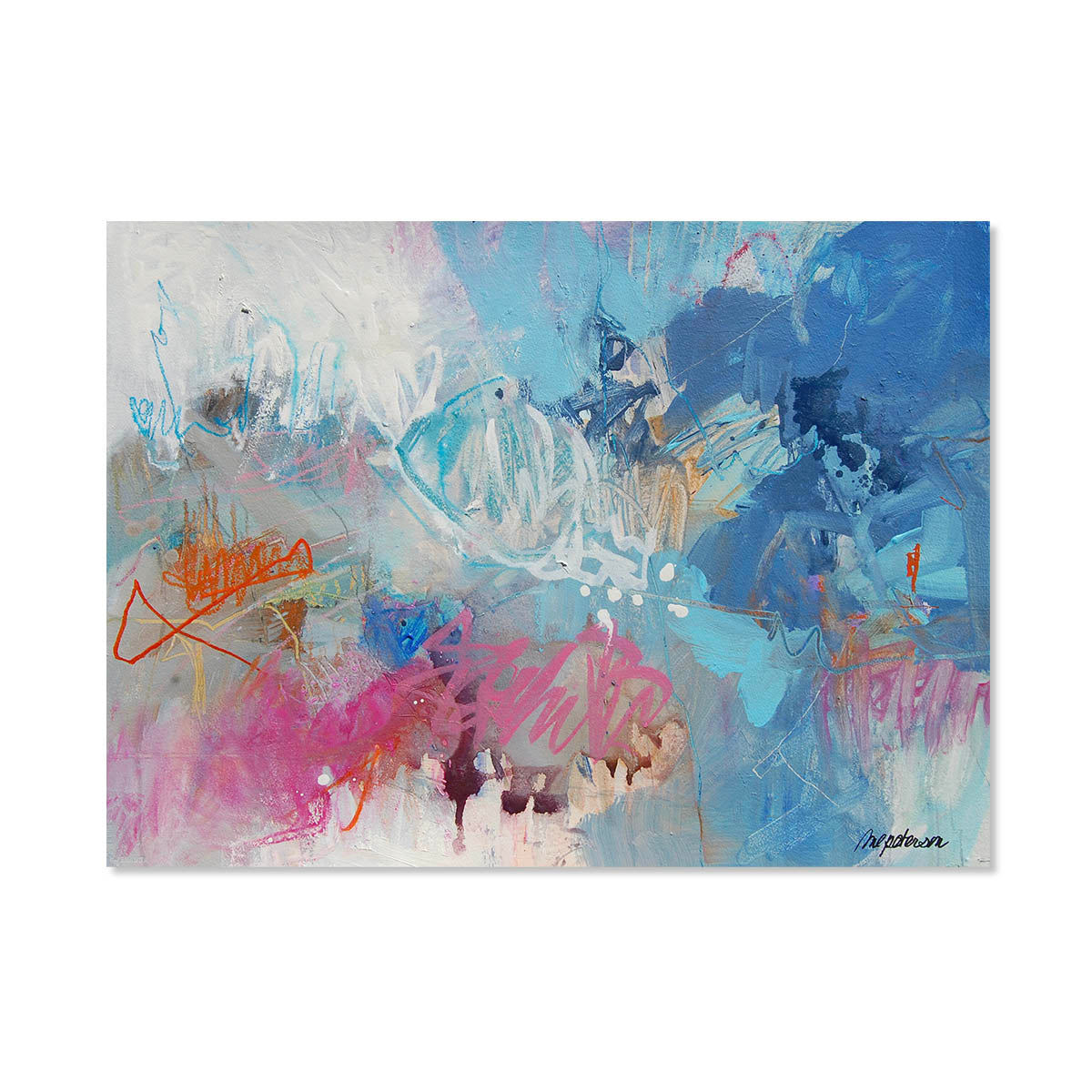 To the Top | 22x30 (55x76 cm) | Paper | by Mary Elizabeth - Mary Elizabeth Meditative Abstract Art